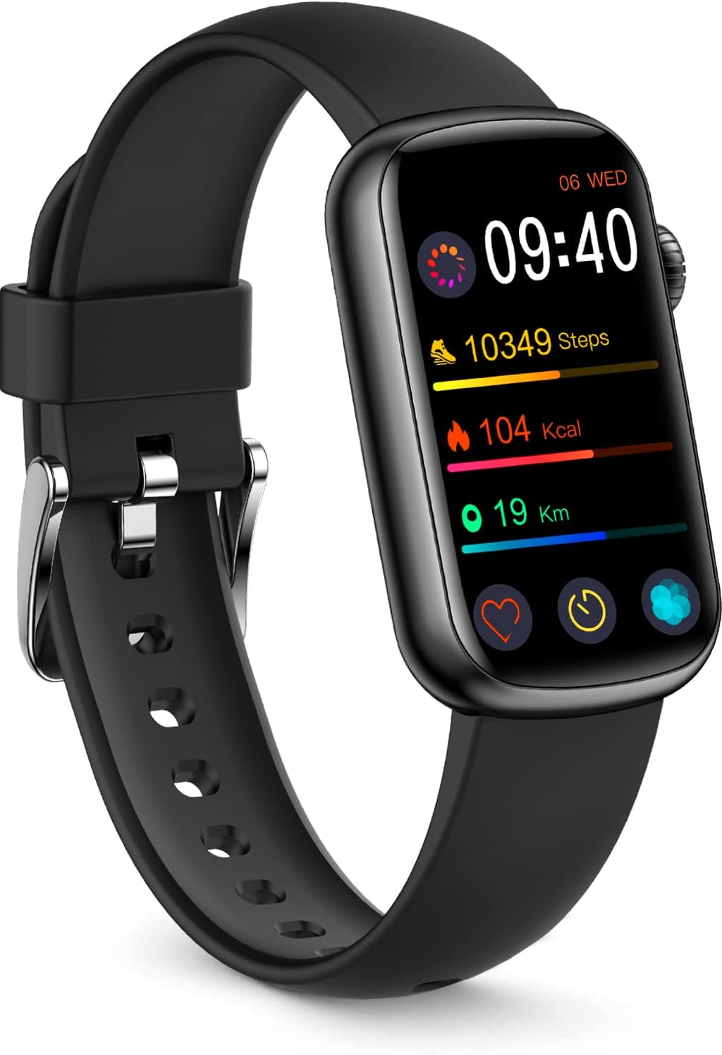 Slim Fitness Tracker with Blood Oxygen, Blood Pressure, 24/7 Heart Rate and Sleep Tracking, IP68 Waterproof Activity Trackers and Smart Watches with Step Tracker, Pedometer for Women