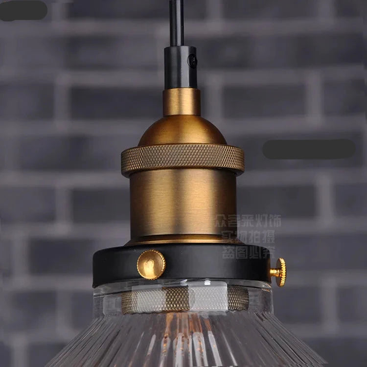 Loft Pendant Light 60W Glass Shade Lamp Industrial Vintage Retro Style Warehouse Lighting Ul