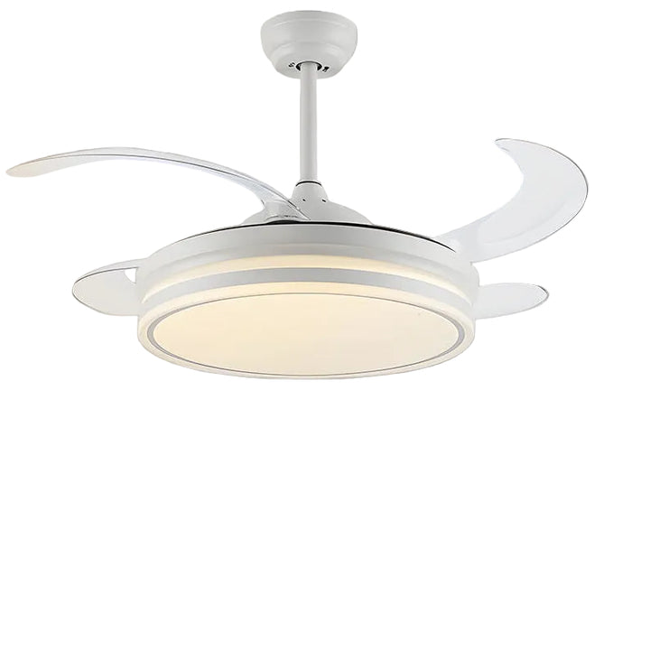 Chandelier Fan 42 Inch Invisible Retractable Ceiling Fan Smart 3 Color Dimmable Ceiling Fan with Light Ventilador De Techo,free shippping, delivery 60 days.