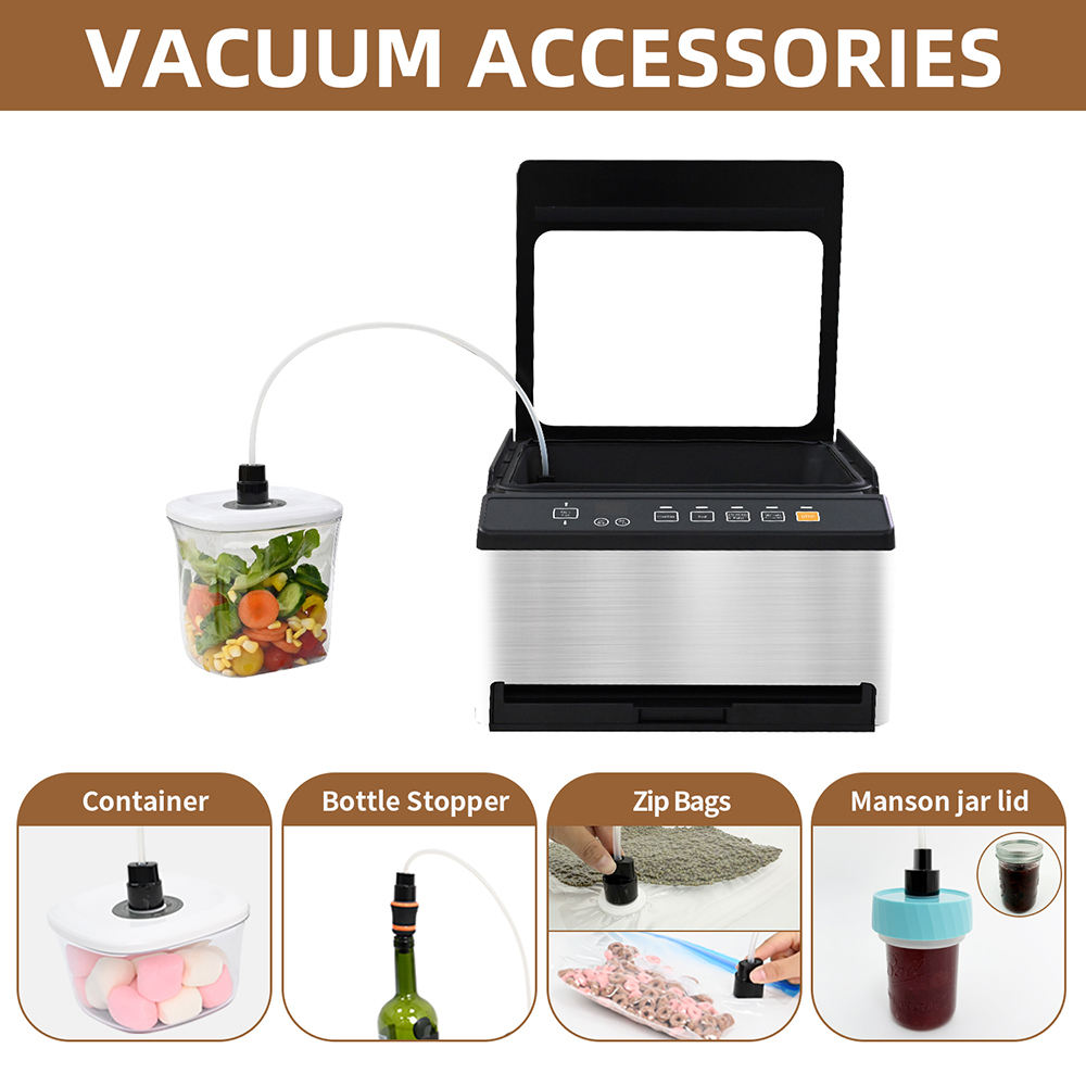 Dual-Seal Commercial Vacuum Sealer for Juicy Food and Liquids -98Kpa Chamber Vacuum Sealer Machine With Start Kit Sealer Bag,ETL Certified. Free shipping, delivery 60 days.