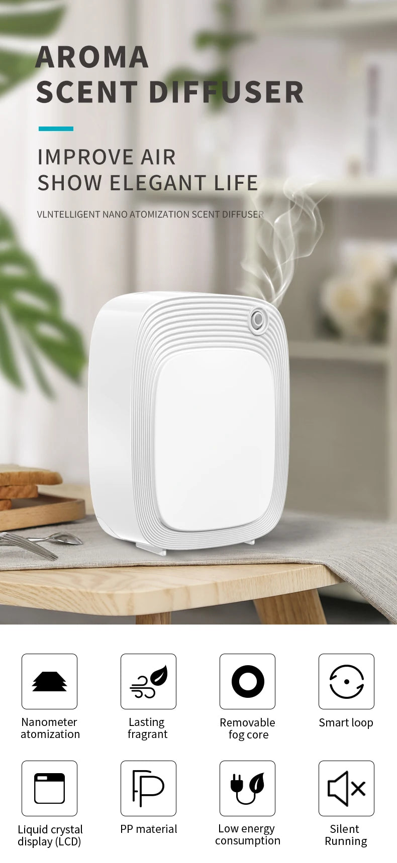 Aroma Fragrance Machine Essential Oil Diffuser UL Listed, Electric Scent Diffuser Tabletop Aroma Fragrance Machine Essential Oil Diffuser ,free shipping delivery 30days.