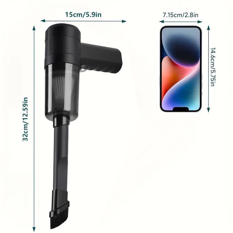 Car vacuum cleaner, small mini handheld portable vacuum cleaner, multifunctional, suitable for various scenarios inside the car,UL Certified, free shipping in three weeks.