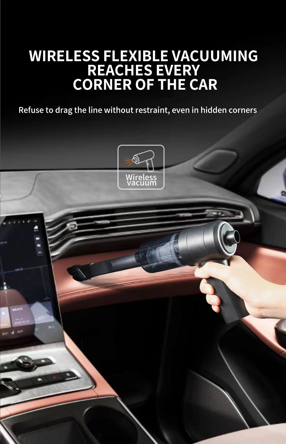 Car vacuum cleaner, small mini handheld portable vacuum cleaner, multifunctional, suitable for various scenarios inside the car,UL Certified, free shipping in three weeks.