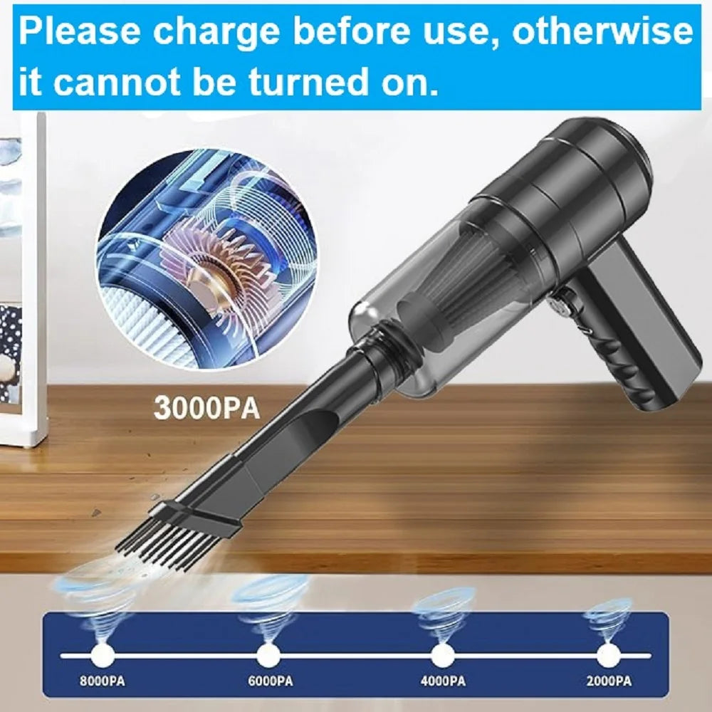 Car vacuum cleaner, small mini handheld portable vacuum cleaner, multifunctional, suitable for various scenarios inside the car,UL Certified, free shipping in three weeks.