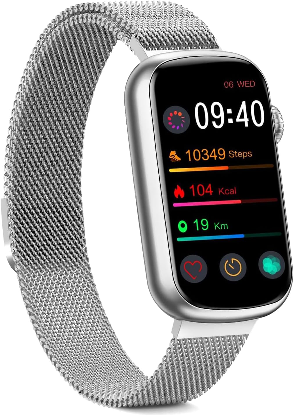 Slim Fitness Tracker with Blood Oxygen, Blood Pressure, 24/7 Heart Rate and Sleep Tracking, IP68 Waterproof Activity Trackers and Smart Watches with Step Tracker, Pedometer for Women