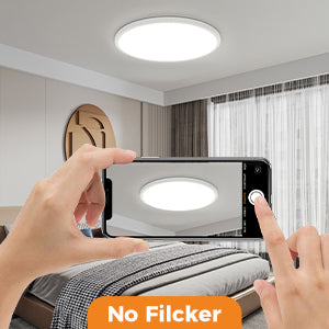 2PACK LED Flush Mount Ceiling Light Fixture, 12Inch 28W Ceiling Light, Dimmable & 3000K/4500K/6000K 3 Color Adjustable Round Ceiling Light 3200LM Low Profile Ceiling Light Fixtures for Kitchen Bedroom