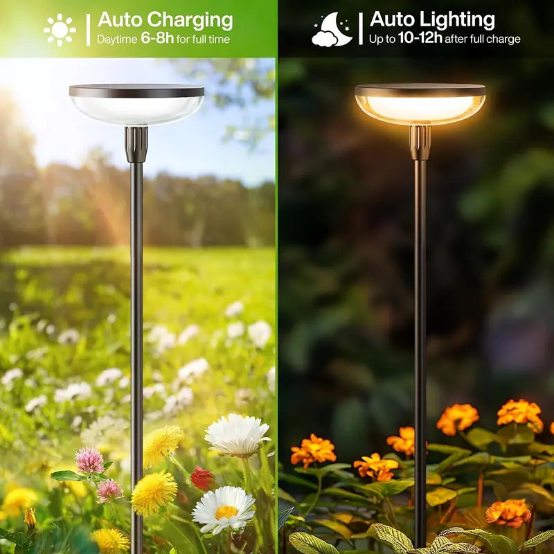 6 Pack Super Bright Solar Lights Outdoor Garden | Solar Powered Built-in 1000mAh Battery, Sway By Wind, Garden Ornament For Yard Patio Pathway Decorations,free shipping