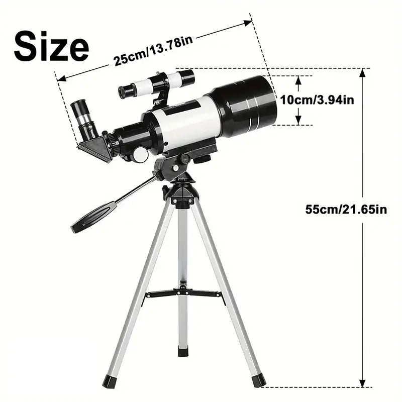 HD 150X Astronomical Telescope High-Powered,Portable with 700mm Aperture (HD Refractor, Tripod, Phone Adapter) Ideal for Stargazing and Space Exploration, Free and fast shipping.
