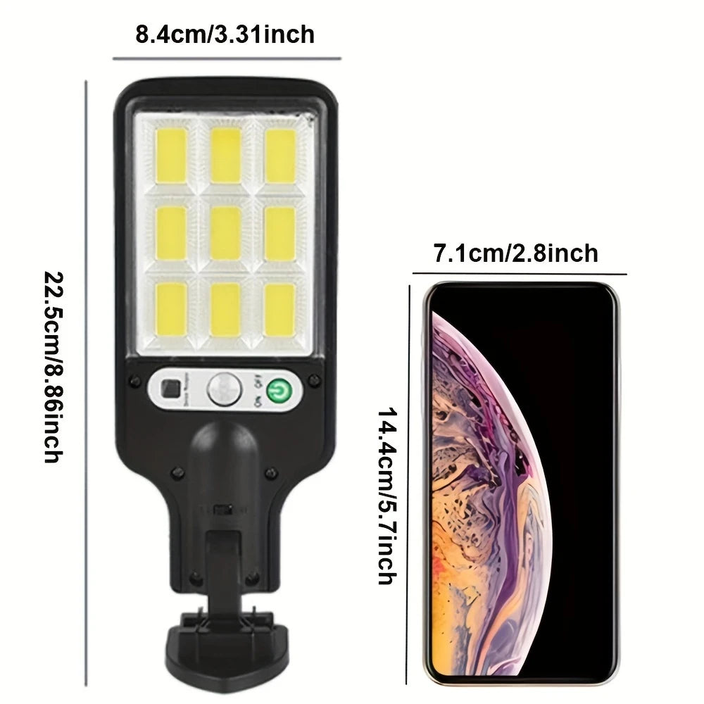 2pack Solar Motion Sensor Lights with Controller, Solar Panel Powered Security Light, free shipping delivery two weeks.