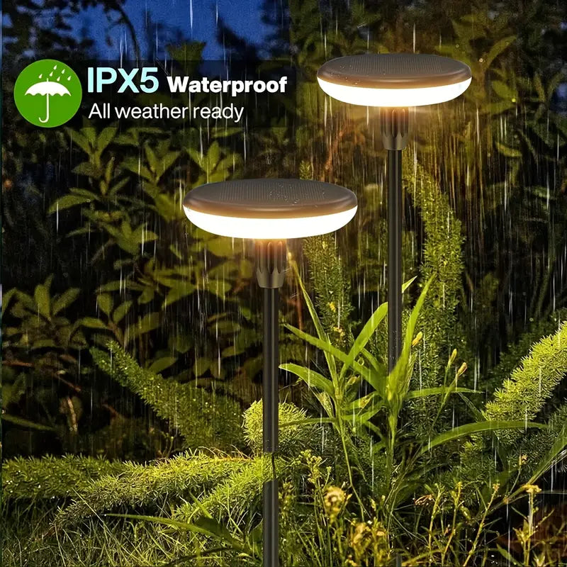 6 Pack Super Bright Solar Lights Outdoor Garden | Solar Powered Built-in 1000mAh Battery, Sway By Wind, Garden Ornament For Yard Patio Pathway Decorations,free shipping