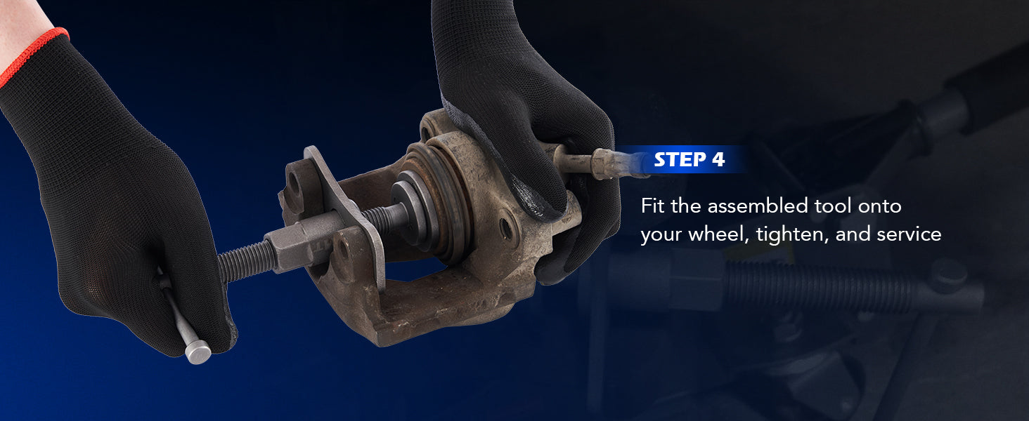 Motor Tech 24pcs Brake Caliper Tool, Heavy Duty Brake Caliper Compression Tool Caliper Piston Tool for Brake Pad Replacement Reset, with Thrust Bolt Assemblies Retaining Plates 18 Disc Adapters,free and fast shipping.