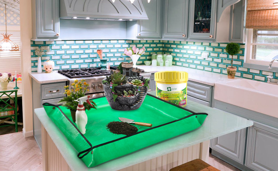 39.5"X31.5" Large Repotting Mat for Indoor Plants Transplanting Thick Rectangular Waterproof Rpotting Mat Gardening Gifts for Women,Free and fast shipping.