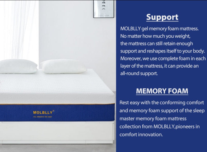 Queen Mattress, Molblly 10 inch Gel Memory Foam Mattress with CertiPUR-US Certified Foam Bed Mattress in a Box for Sleep, Queen Size,free shipping.
