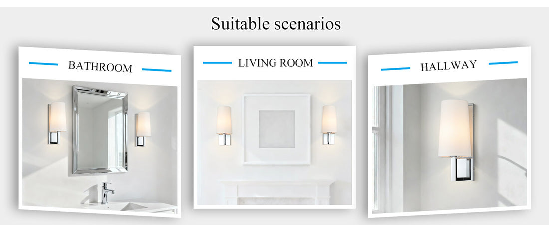 Chrome Wall Sconce, Modern Linen Fabric Shade Wall Lamp Single Bathroom Sconce Light Fixture for Bedroom Hallway Living Room, ETL LISTED .fast and free shipping.