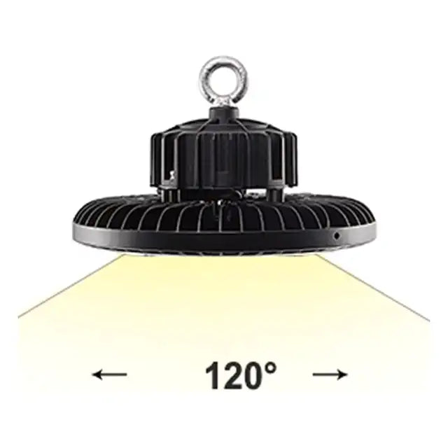 UFO LED High Bay Light,Pre- select 3 wattage 80w-120w-150 watts,3 CCT 3000k-4000k-5000k,12180-26995 lumens,120-347Volts-9 ft power cord,IP65,Cul/Ul/DLC,2Pack