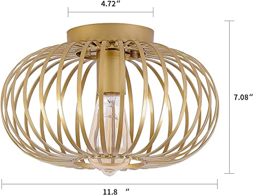 Lighting Modern Gold Flush Mount Ceiling Light Fixture comply with  CUL standard, Free delivery to Canada in one week.