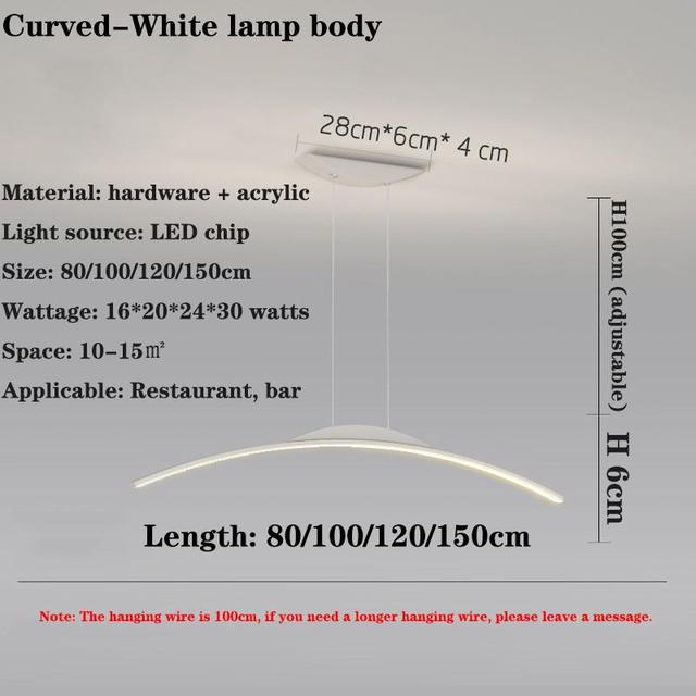 STRAK Designer Dining Room Chandelier Simple Modern Nordic Dining Table Bar Table Lamp Minimalist Led Long Office Hanging Lamp Ul