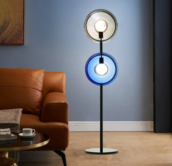 Postmodern LED floor lamp Nordic glass Standing light living room lights study Iron art bedroom hotel lighting.Certification: UL