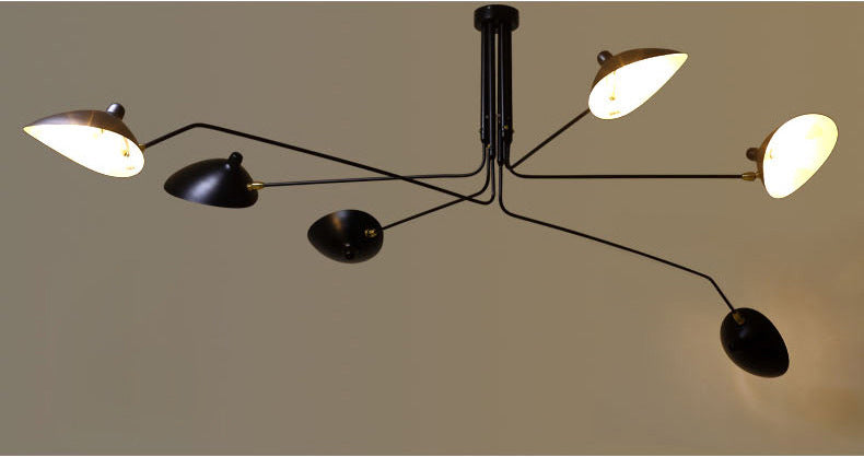 Modern Sunrise Chandelier Ceiling Lamp Iron Art Home Decor Industrial Duckbill Light for Living Room Bedroom Loft Ul