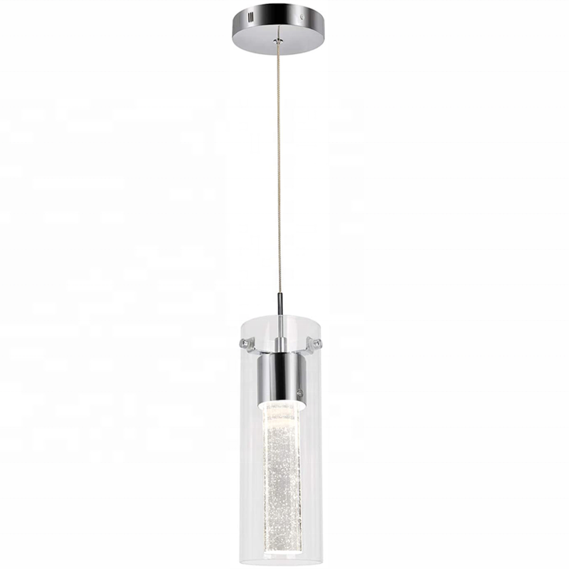 SINGLE NORDIC CLEAR GLASS FANCY PENDANT LIGHT FOR HOME DECORATIVE MODERN HANGING LAMP.Certification UL