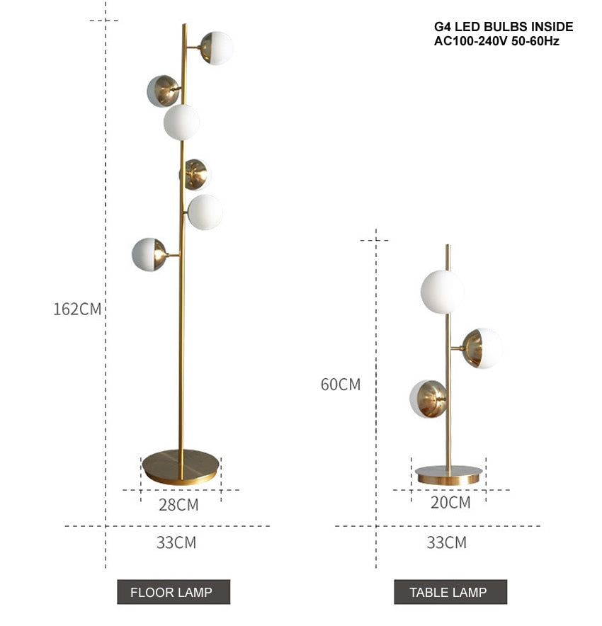 Elegant Led Floor Lamp Nordic Loft Golden Metal Living Room Sofa Standing Lamp Hotel Bedroom Deco Lights Bedside Table Lamp, UL