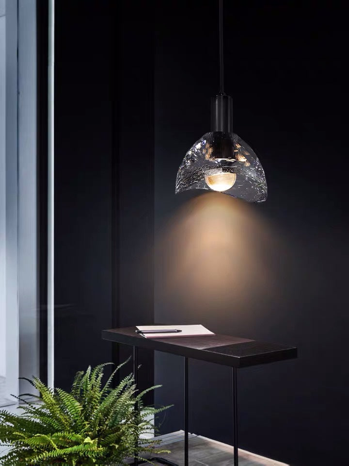 Postmodern copper glass hanging lights for living/dining room decoration, modern lighting accessories for bedroom, night table and cafeteria.Certification UL,, Free shipping to Canada