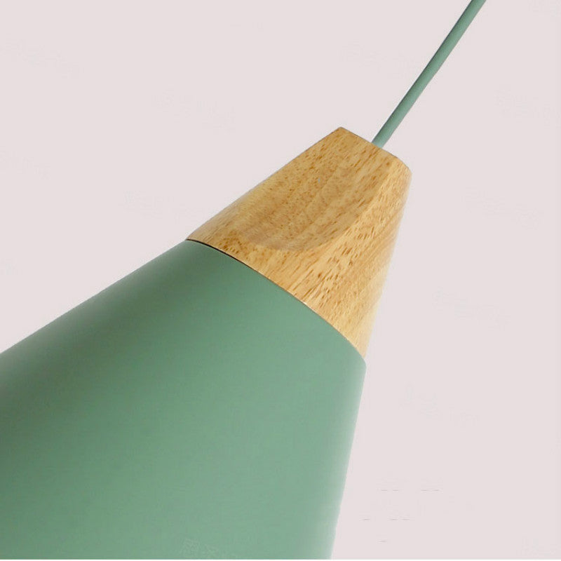 STRAK Nordic Wood Cafe Restaurant Pendant Lamp Modern Led Bedroom Kitchen Colorful Home Decoration Aluminum Product Fixtures Lamp Certification-UL