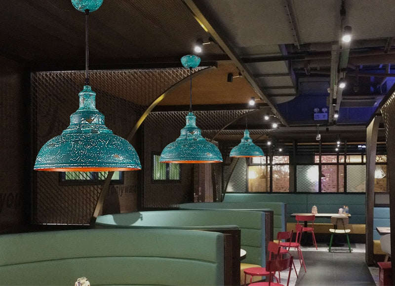 STRAK Loft Pendant Lamps Retro Chandelier Pendant Light Industrial Style Iron Pot Cover Lamp Ul