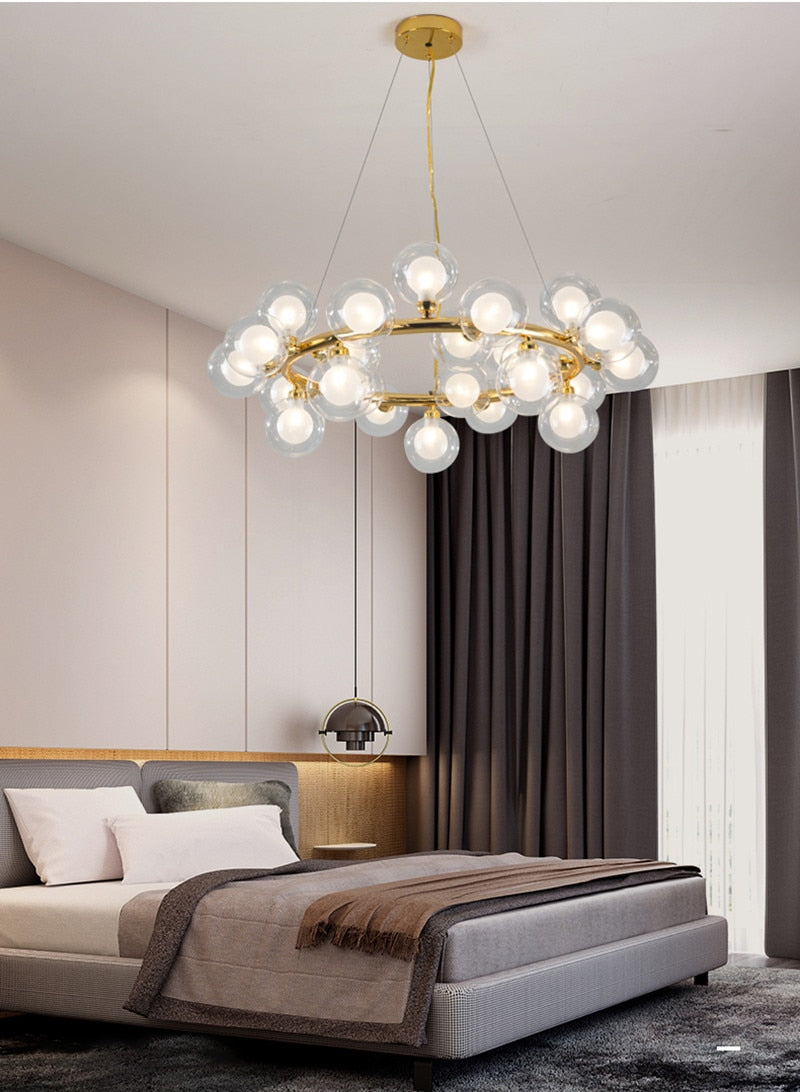 STRAK Glass Bubble Led Modern Creative LED Chandelier Pendant Ceiling Light Certification Ul