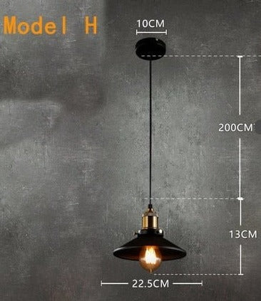 STRAK Loft Pendant Lamps Retro Chandelier Pendant Light Industrial Style Iron Pot Cover Lamp Ul