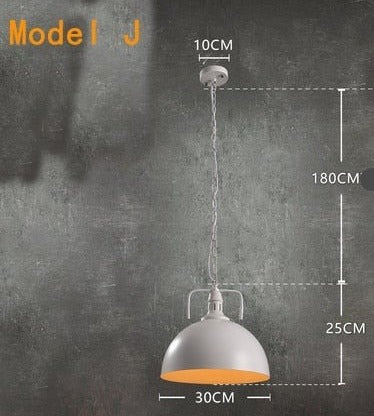 STRAK Loft Pendant Lamps Retro Chandelier Pendant Light Industrial Style Iron Pot Cover Lamp Ul