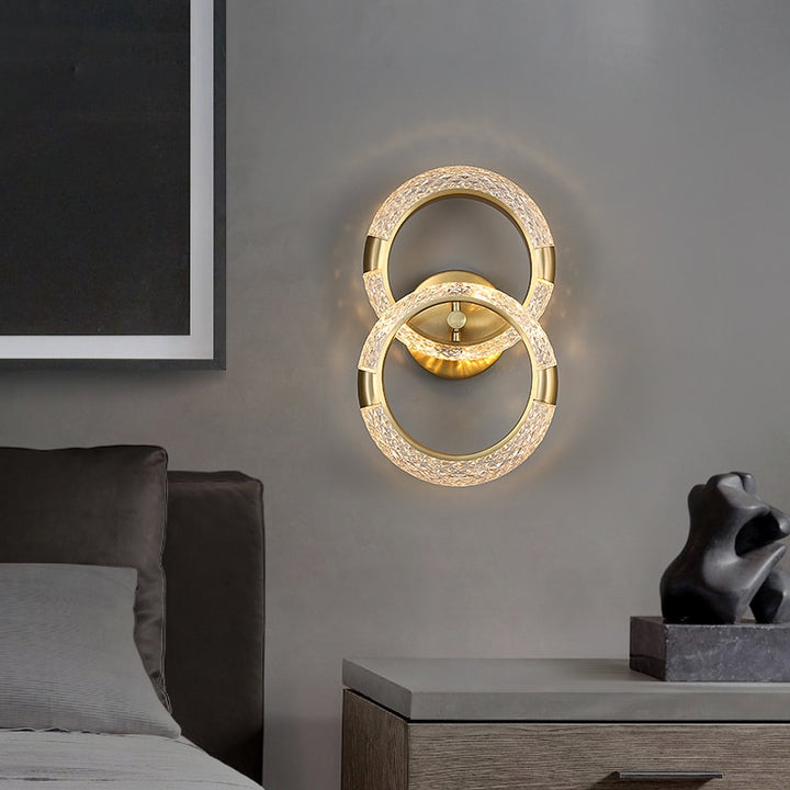 Modern Minimalist Round Wall Lamp Golden Copper Wall Light Living Room Sofa Background Bedroom Bedside Aisle Sconce Lamp,Free shipping to Canada, delivery 25 days.