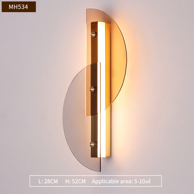 Modern Creative Crystal Wall Lamp Background Wall Decoration Living Room Nordic Staircase Corridor Bedroom Bedside Wall Lamp