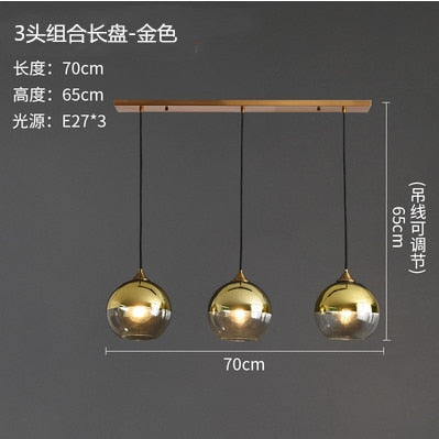 Nordic Pendant Lights Simple Suspension Luminaire Restaurant Glass Pendant Lamp Lighting Fixtures Cafe Study