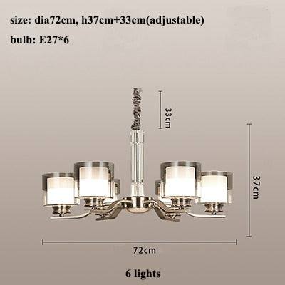 STRAK Nickel Led Chandeliers Pendant Lamps Modern Lighting Living Room Decor Led Chandeliers Hanging Lights