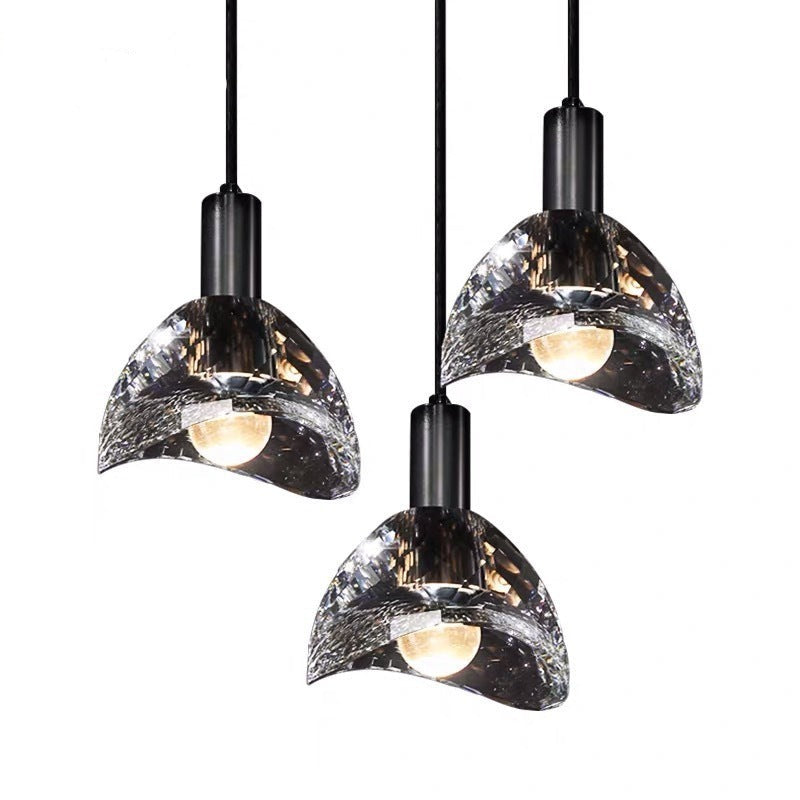 Postmodern copper glass hanging lights for living/dining room decoration, modern lighting accessories for bedroom, night table and cafeteria.Certification UL,, Free shipping to Canada