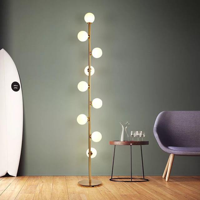 Modern New Magic Bean Floor Lamps For Living Room Bedroom Bedside 9 Glass ball Standing Lights Indoor Lighting Decor,Free shipping to Canada,Delivery 60 days.Certification UL.
