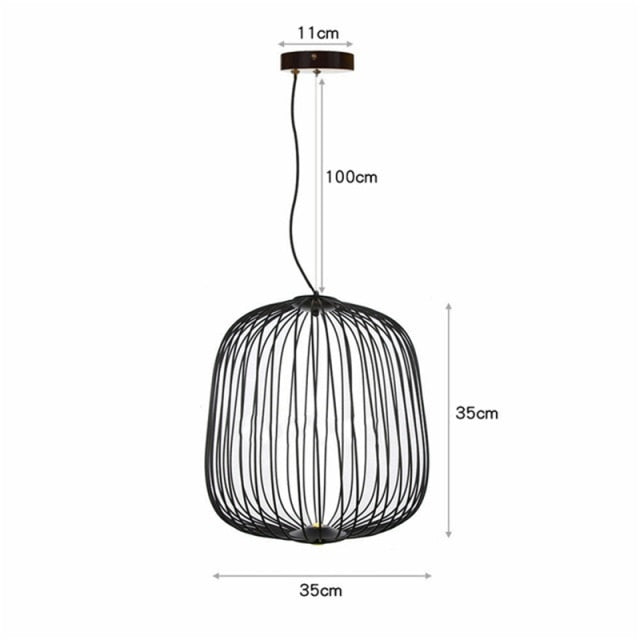 STRAK Bird Cage Pendant Lamp Nordic Design Home Decor Iron Industrial Lamp Warehouse Lighting Fixture Ul