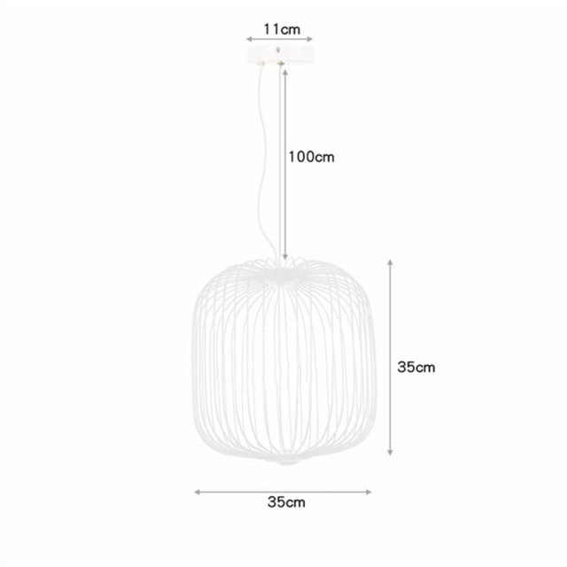 STRAK Bird Cage Pendant Lamp Nordic Design Home Decor Iron Industrial Lamp Warehouse Lighting Fixture Ul