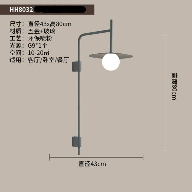 Nordic Designer Minimalist Modern Wall Lamp for Living Room Decor Bedroom Bedside Lamp Cafe Restaurant Shop Hotel Aisle Corridor.Certification: UL