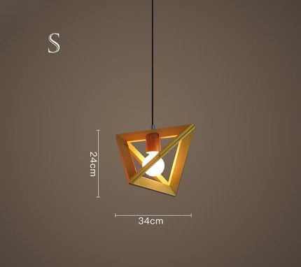 STRAK Nordic Pendant Lights Modern Wood Pendant Lamp Suspension Luminaire Wood Shaped Lighting Fixtures