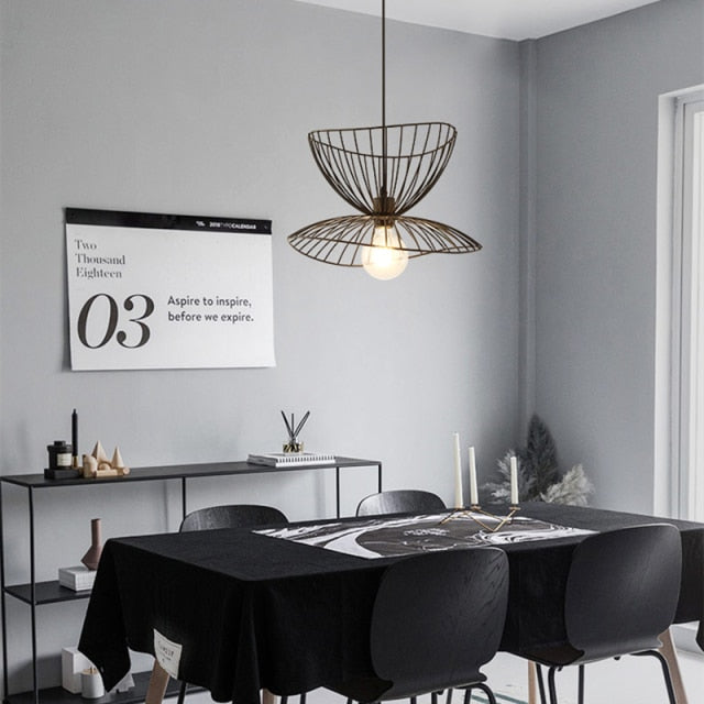 New Modern Double-Layer Iron Shade Pendant Lights American Fashion Industrial Style Led Hanging Lamp Hotel Coffee Room Ul