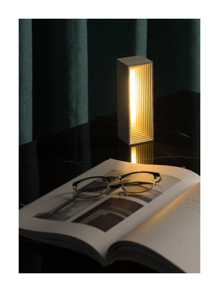 Nordic INS Designer Cement Table Lamp Cement Art Decor Bedroom Night Lamp as Gift Club  Comfortable Living Room Coffee Parlor.Certification: UL