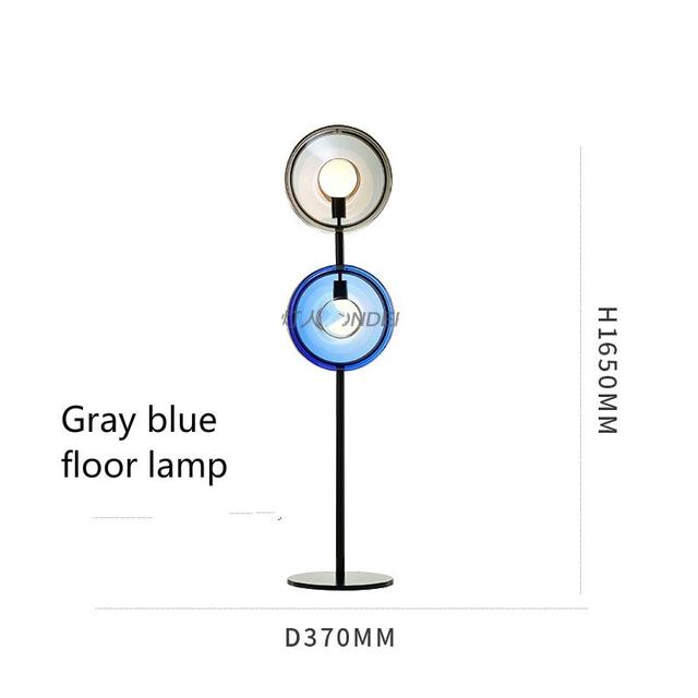 Postmodern LED floor lamp Nordic glass Standing light living room lights study Iron art bedroom hotel lighting.Certification: UL