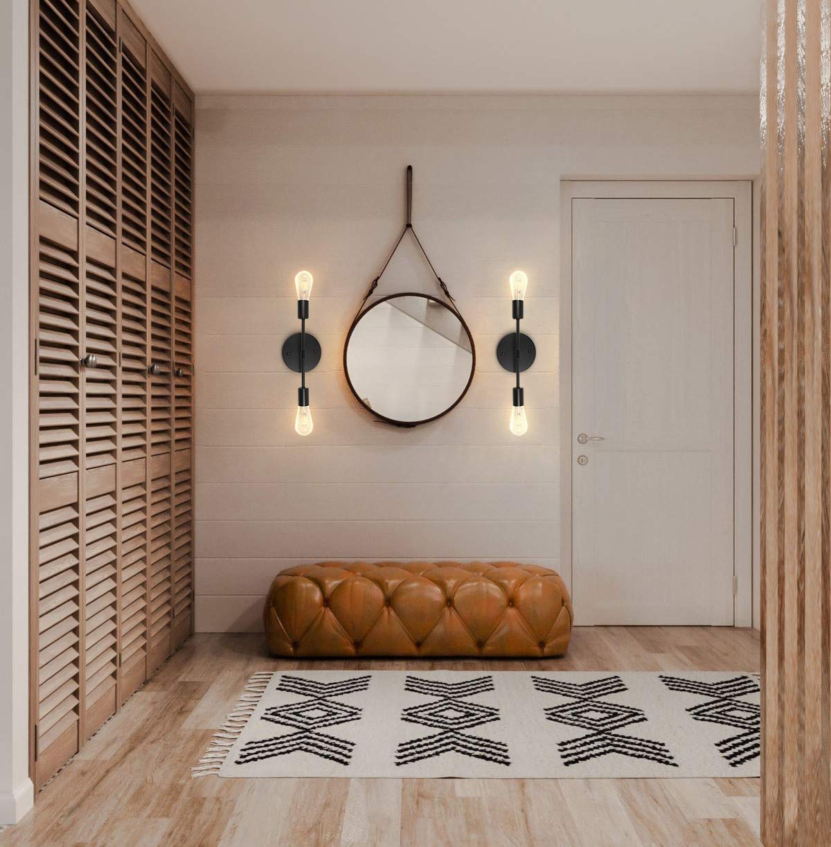 Wall Sconce E27 Ceiling Lamp Bedside Lighting Vintage Two Arm 2 Double Heads Bathroom Mirror Vanity