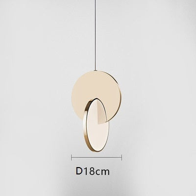 Ring Led Pendant Lighting Modern Geometric Circle Gold Iron Decorative Indoor Small Hanging Lamp Dining Room Bedroom