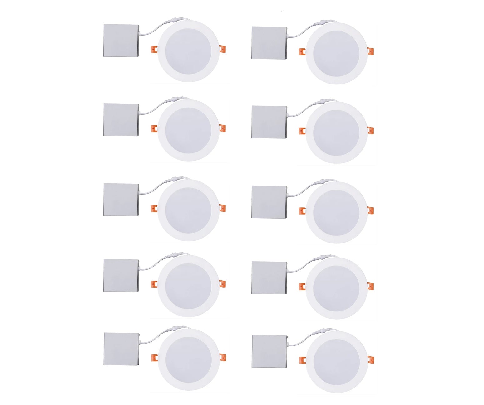 STRAK 6-Inch Round Led Slim Panel, Warm White 3000k, Dimmable (10 Pack)