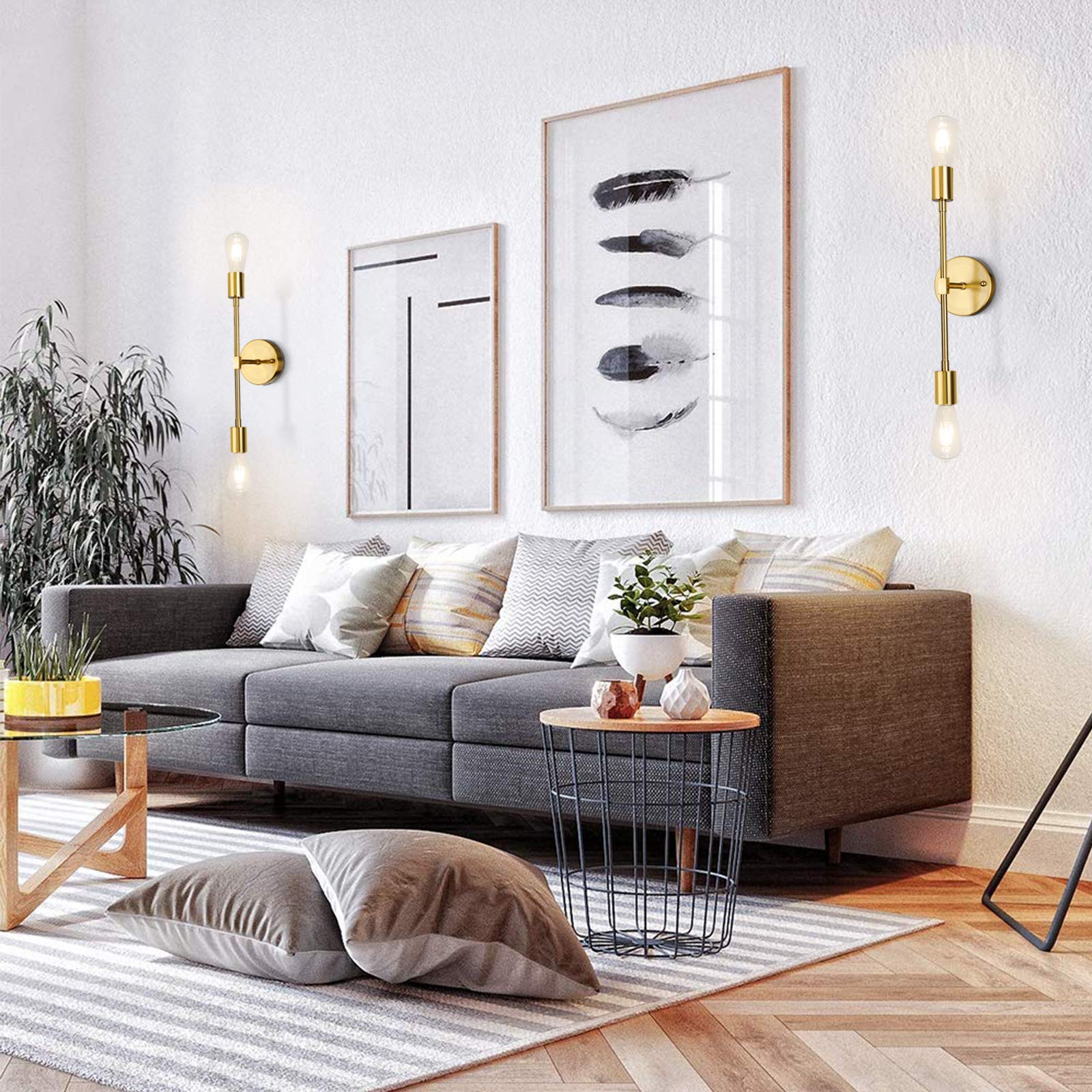 Wall Sconce E27 Ceiling Lamp Bedside Lighting Vintage Two Arm 2 Double Heads Bathroom Mirror Vanity