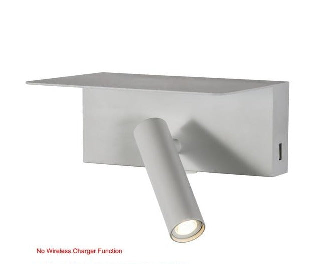 LED Bedroom Wall Light Lamp Wireless Charger for Phone Bedside Bedroom Modern Reading Loft Room USB Luminaire Wood Bed TUV / UL / SAA