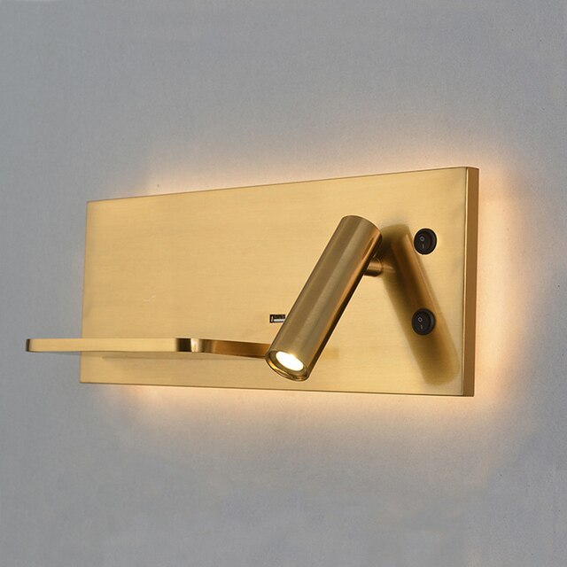 LED Bedroom Wall Light Lamp Wireless Charger for Phone Bedside Bedroom Modern Reading Loft Room USB Luminaire Wood Bed TUV / UL / SAA